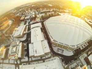 In renovating the Carrier Dome, Syracuse University may build the new roof over the old roof.