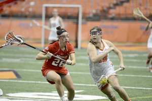Nicole Levy (right) will look to build on her strong freshman campaign on attack for a Syracuse team ranked in the top 10 by Inside Lacrosse. 