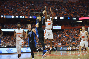 Syracuse got big contributions from Tyus Battle (25) and Taurean Thompson (12) in its upset win over No. 10 Duke