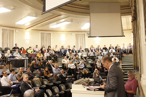 The University Senate gathered in Maxwell Auditorium Wednesday for the first meeting of the semester. 